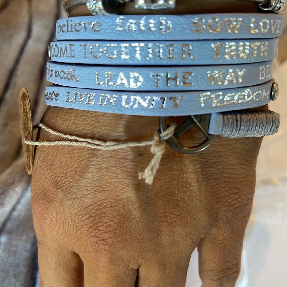 Wrap around leather bracelet
